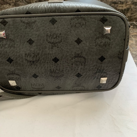 MCM Phantom Grey Small Drawstring Handbag - Picture 10 of 15